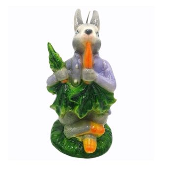 Candela a forma di coniglio con carota h30 Ø14