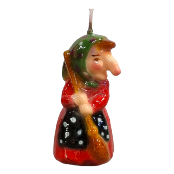 Candela a forma di befana mini h 8.5 cm